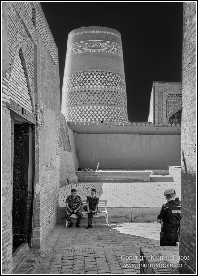 Architecture, Black and White, Khiva, Landscape, Monochrome, Photography, Street photography, Travel, Uzbekistan